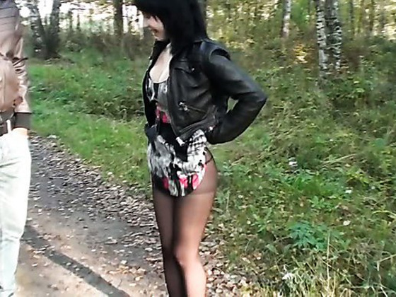 Hot pick up fucking in the forest/Lina