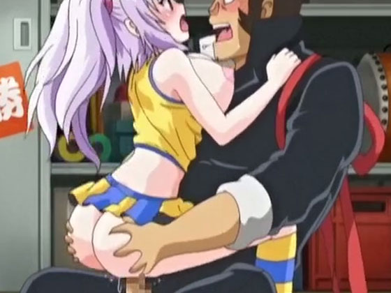 560px x 420px - Adventure anime clip with busty cheerleader girl and her kinky trainer