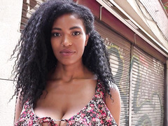 Busty Brazilian-Ebony Tina Fire talked into POV Casting